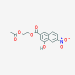 2-Naphthalenecarboxylic acid, 4-hydroxy-6-nitro-, 2-(acetyloxy)ethyl ester molecular structure