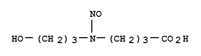 4-[(3-hydroxypropyl)(nitroso)amino]butanoic acid molecular structure