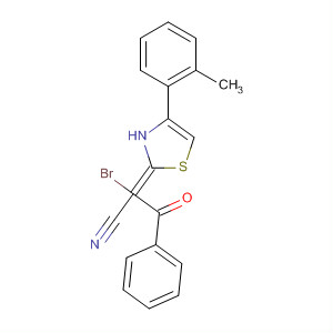 Benzenepropanenitrile,2-bromo-a-[4-(2-methylphenyl)-2(3H)-thiazolylidene]-b-oxo- molecular structure