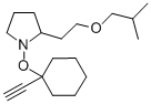 Pyrrolidine, 1-(1-((1-ethynylcyclohexyl)oxy)-2-(2-methylpropoxy)ethyl) - molecular structure