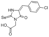 1-IMIDAZOLIDINEACETIC ACID, 4-((4-CHLOROPHENYL)METHYLENE)-5-OXO-2-SELE NOXO-
