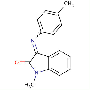 2H-Indol-2-one, 1,3-dihydro-1-methyl-3-[(4-methylphenyl)imino]- molecular structure
