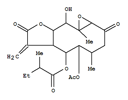 5-(acetyloxy)-10-hydroxy-4,10a-dimethyl-7-methylidene-2,8-dioxododecahydrooxireno[8,9]cyclodeca[1,2-b]furan-6-yl 2-methylbutanoate