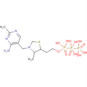 Triphosphoric acid,P-[2-[3-[(4-amino-2-methyl-5-pyrimidinyl)methyl]-4-methyl-5-thiazolidinyl]ethyl] ester molecular structure