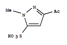 1H-PYRAZOLE-5-SULFONIC ACID,3-ACETYL-1-METHYL- molecular structure