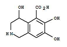 5-Isoquinolinecarboxylicacid, 1,2,3,4-tetrahydro-4,6,7-trihydroxy- molecular structure