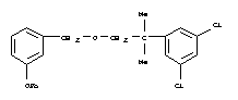 1,3-dichloro-5-{1,1-dimethyl-2-[(3-phenoxybenzyl)oxy]ethyl}benzene molecular structure