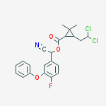cyano(4-fluoro-3-phenoxyphenyl)methyl 3-(2,2-dichloroethyl)-2,2-dimethylcyclopropanecarboxylate molecular structure