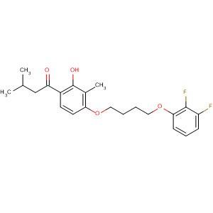 1-Butanone,1-[4-[4-(2,3-difluorophenoxy)butoxy]-2-hydroxy-3-methylphenyl]-3-methyl- molecular structure