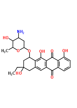 3-ethyl-3,10,12-trihydroxy-6,11-dioxo-1,2,3,4,6,11-hexahydrotetracen-1-yl 3-amino-2,3,6-trideoxyhexopyranoside