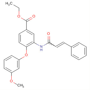 Benzoic acid,4-(3-methoxyphenoxy)-3-[(1-oxo-3-phenyl-2-propenyl)amino]-, ethylester molecular structure