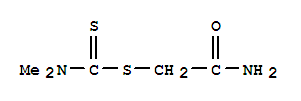 2-amino-2-oxoethyl dimethylcarbamodithioate molecular structure