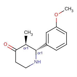 4-Piperidinone, 2-(3-methoxyphenyl)-3-methyl-, trans- molecular structure