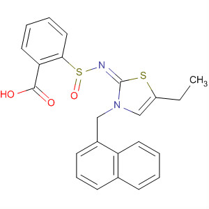 Benzoic acid,2-[[(Z)-[5-ethyl-3-(1-naphthalenylmethyl)-2(3H)-thiazolylidene]amino]sulfonyl]- molecular structure