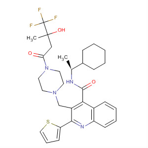 4-Quinolinecarboxamide,N-[(1S)-1-cyclohexylethyl]-2-(2-thienyl)-3-[[4-(4,4,4-trifluoro-3-hydroxy-3-methyl-1-oxobutyl)-1-piperazinyl]methyl]-