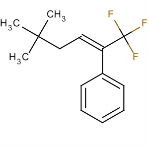 Benzene, [(1E)-4,4-dimethyl-1-(trifluoromethyl)-1-pentenyl]- molecular structure