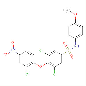 Benzenesulfonamide,3,5-dichloro-4-(2-chloro-4-nitrophenoxy)-N-(4-methoxyphenyl)- molecular structure