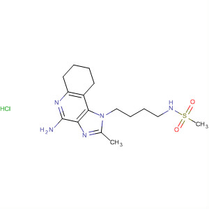 Methanesulfonamide,N-[4-(4-amino-6,7,8,9-tetrahydro-2-methyl-1H-imidazo[4,5-c]quinolin-1-yl)butyl]-, monohydrochloride molecular structure