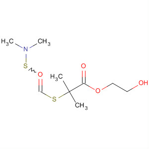 Propanoic acid, 2-[[(dimethylamino)thioxomethyl]thio]-2-methyl-,2-hydroxyethyl ester molecular structure