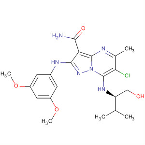 Pyrazolo[1,5-a]pyrimidine-3-carboxamide,6-chloro-2-[(3,5-dimethoxyphenyl)amino]-7-[[(1R)-1-(hydroxymethyl)-2-methylpropyl]amino]-5-methyl-