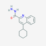 2-Quinolinecarboxylic acid, 4-cyclohexyl-, hydrazide molecular structure