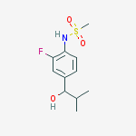 Methanesulfonamide, N-[2-fluoro-4-(1-hydroxy-2-methylpropyl)phenyl]- molecular structure