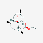 (3R,12aR)-3,6α,9β-Trimethyl-3β,12α-epoxy-3,4,5,5aα,6,7,8,8aα,9,10-decahydro-10α-ethoxypyrano[4,3-j]-1,2-benzodioxepin molecular structure