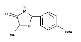 4-Thiazolidinone,2-(4-methoxyphenyl)-5-methyl- molecular structure