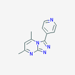 1,2,4-Triazolo[4,3-a]pyrimidine, 5,7-dimethyl-3-(4-pyridinyl)- molecular structure