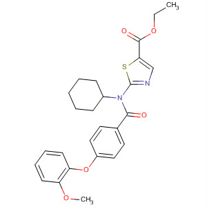 5-Thiazolecarboxylic acid,2-[cyclohexyl[4-(2-methoxyphenoxy)benzoyl]amino]-, ethyl ester
