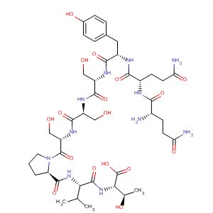 L-Threonine,L-glutaminyl-L-glutaminyl-L-tyrosyl-L-seryl-L-seryl-L-seryl-L-prolyl-L-valyl- molecular structure