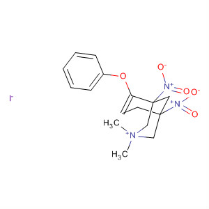 3-Azoniabicyclo[3.3.1]non-6-ene, 3,3-dimethyl-1,5-dinitro-6-phenoxy-,iodide molecular structure