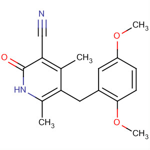 3-Pyridinecarbonitrile,5-[(2,5-dimethoxyphenyl)methyl]-1,2-dihydro-4,6-dimethyl-2-oxo- molecular structure