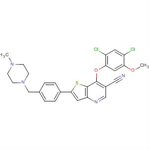 Thieno[3,2-b]pyridine-6-carbonitrile,7-(2,4-dichloro-5-methoxyphenoxy)-2-[4-[(4-methyl-1-piperazinyl)methyl]phenyl]-