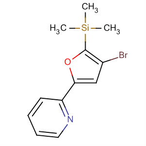 Pyridine, 2-[4-bromo-5-(trimethylsilyl)-2-furanyl]- molecular structure
