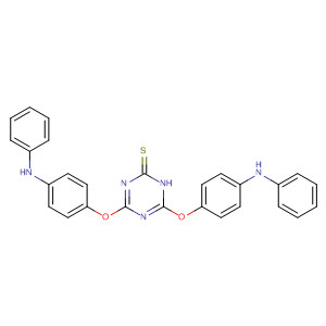 1,3,5-Triazine-2(1H)-thione, 4,6-bis[4-(phenylamino)phenoxy]- molecular structure