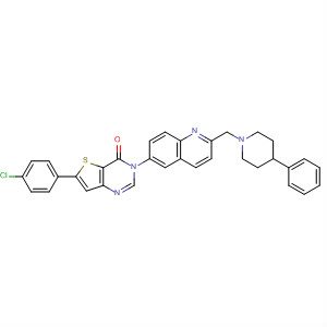 Thieno[3,2-d]pyrimidin-4(3H)-one,6-(4-chlorophenyl)-3-[2-[(4-phenyl-1-piperidinyl)methyl]-6-quinolinyl]-