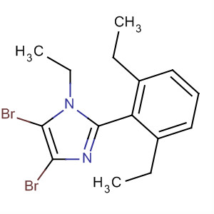 1H-Imidazole, 4,5-dibromo-2-(2,6-diethylphenyl)-1-ethyl- molecular structure