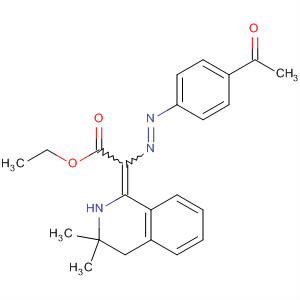 Acetic acid,[(4-acetylphenyl)azo](3,4-dihydro-3,3-dimethyl-1(2H)-isoquinolinylidene)-, ethyl ester molecular structure