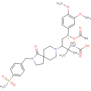 Carbamic acid,[1-(3,4-dimethoxyphenyl)-3-[2-[[4-(methylsulfonyl)phenyl]methyl]-1-oxo-2,8-diazaspiro[4.5]dec-8-yl]propyl]-, 1,1-dimethylethyl ester