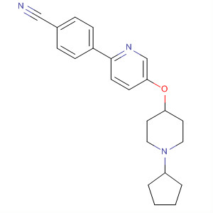 Benzonitrile, 4-[5-[(1-cyclopentyl-4-piperidinyl)oxy]-2-pyridinyl]- molecular structure