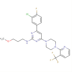2-Pyrimidinamine,4-(3-chloro-4-fluorophenyl)-N-(3-methoxypropyl)-6-[4-[3-(trifluoromethyl)-2-pyridinyl]-1-piperazinyl]-