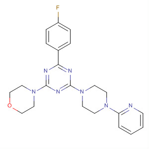 1,3,5-Triazine,2-(4-fluorophenyl)-4-(4-morpholinyl)-6-[4-(2-pyridinyl)-1-piperazinyl]- molecular structure