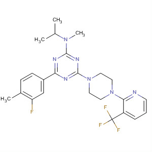 1,3,5-Triazin-2-amine,4-(3-fluoro-4-methylphenyl)-N-methyl-N-(1-methylethyl)-6-[4-[3-(trifluoromethyl)-2-pyridinyl]-1-piperazinyl]-