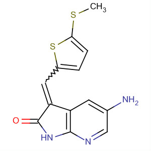 2H-Pyrrolo[2,3-b]pyridin-2-one,5-amino-1,3-dihydro-3-[[5-(methylthio)-2-thienyl]methylene]-