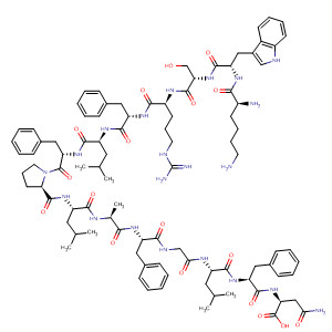 L-Asparagine,L-lysyl-L-tryptophyl-L-seryl-L-arginyl-L-phenylalanyl-L-leucyl-L-phenylalanyl-L-prolyl-L-leucyl-L-alanyl-L-phenylalanylglycyl-L-leucyl-L-phenylalanyl- molecular structure