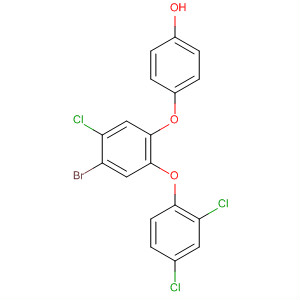 Phenol, 4-[4-bromo-5-chloro-2-(2,4-dichlorophenoxy)phenoxy]- molecular structure