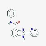 1H-Benzimidazole-4-carboxamide, N-phenyl-2-(2-pyridinyl)- molecular structure