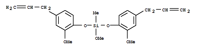 bis[4-allyl-2-methoxyphenoxy]methoxymethylsilane molecular structure