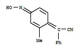 [(4E)-4-(hydroxyimino)-2-methylcyclohexa-2,5-dien-1-ylidene](phenyl)acetonitrile molecular structure